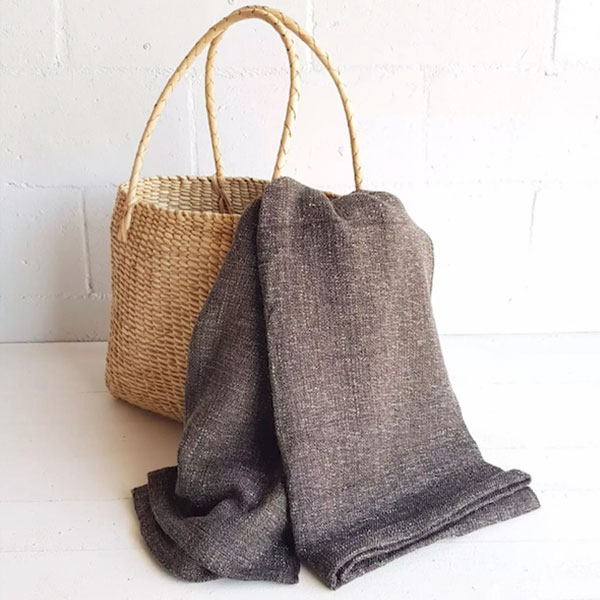 Cotton Texture Throw - Charcoal